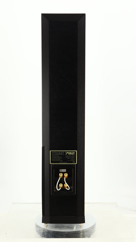 Rear view of a used Mission 782 Floorstanding Speaker in a black finish