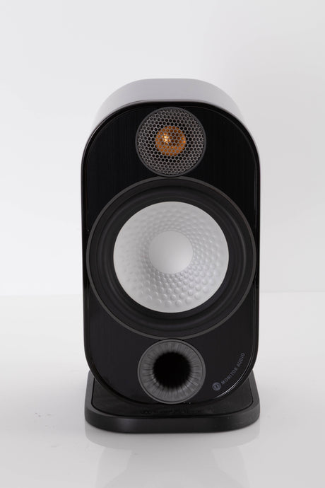 Front view of a used Monitor Audio APEX 10 Standmount Speaker in Black