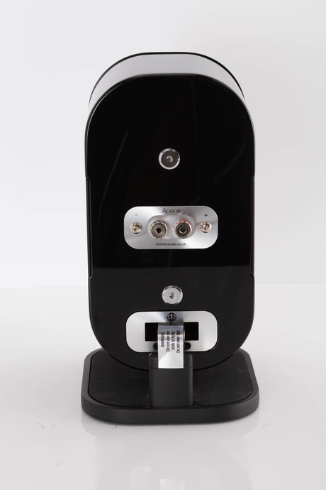 Rear view of a used Monitor Audio APEX 10 Standmount Speaker in Black
