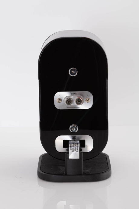 Rear view of a used Monitor Audio APEX 10 Standmount Speaker in Black