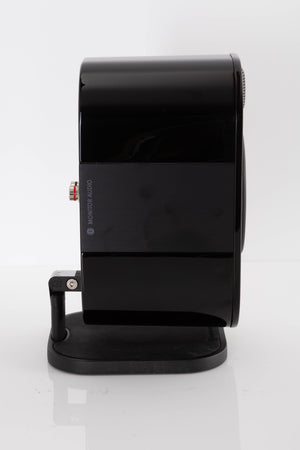 Side view of a used Monitor Audio APEX 10 Standmount Speaker in Black