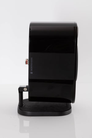 Side view of a used Monitor Audio APEX 10 Standmount Speaker in Black