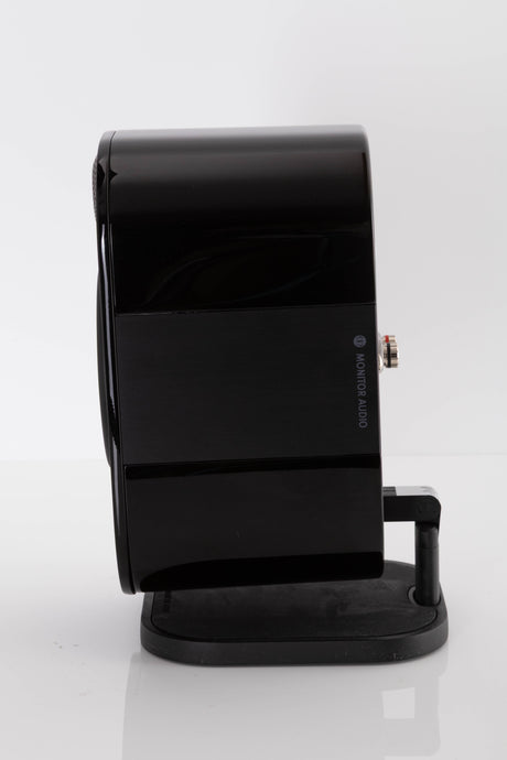 Side view of a used Monitor Audio APEX 10 Standmount Speaker in Black