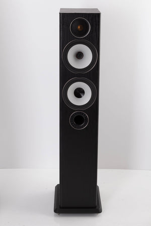 Front view of a used Monitor Audio Bronze BX5 Floorstanding Speaker in Black Ash