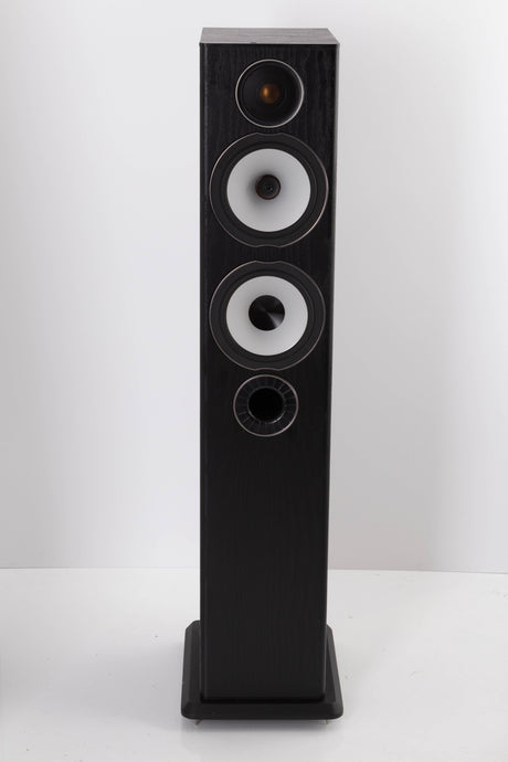 Front view of a used Monitor Audio Bronze BX5 Floorstanding Speaker in Black Ash