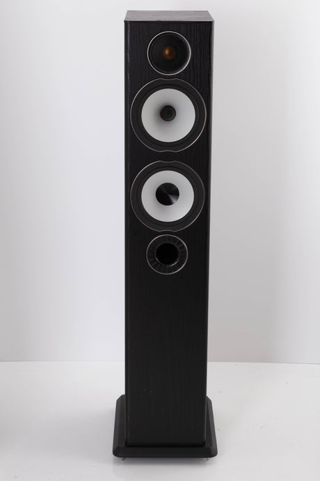 Front view of a used Monitor Audio Bronze BX5 Floorstanding Speaker in Black Ash