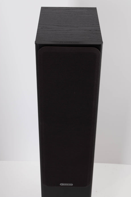 Top view of a used Monitor Audio Bronze BX5 Floorstanding Speaker in Black Ash