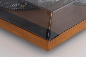 Front right corner view of a used Monitor Audio ET 500 Direct Drive Turntable with SME 3009 S2 Tonearm
