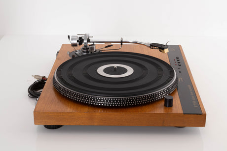 Side view of a used Monitor Audio ET 500 Direct Drive Turntable with SME 3009 S2 Tonearm