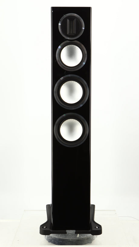 Front view of a used Monitor Audio Gold 200 4G Floorstanding Speaker in a gloss black finish