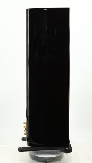 Left side view of a used Monitor Audio Gold 200 4G Floorstanding Speaker in a gloss black finish