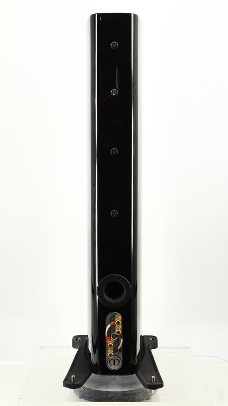 Rear view of a used Monitor Audio Gold 200 4G Floorstanding Speaker in a gloss black finish