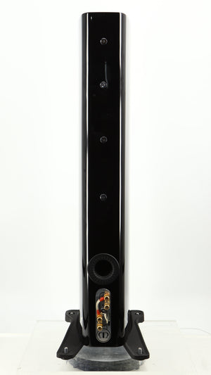 Rear view of a used Monitor Audio Gold 200 4G Floorstanding Speaker in a gloss black finish