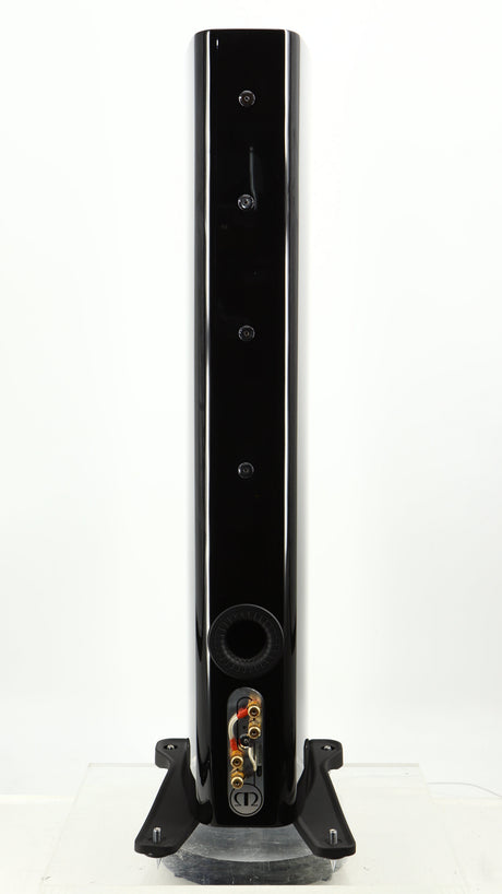 Rear view of a used Monitor Audio Gold 200 4G Floorstanding Speaker in a gloss black finish