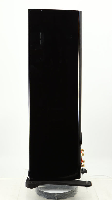 Right side view of a used Monitor Audio Gold 200 4G Floorstanding Speaker in a gloss black finish