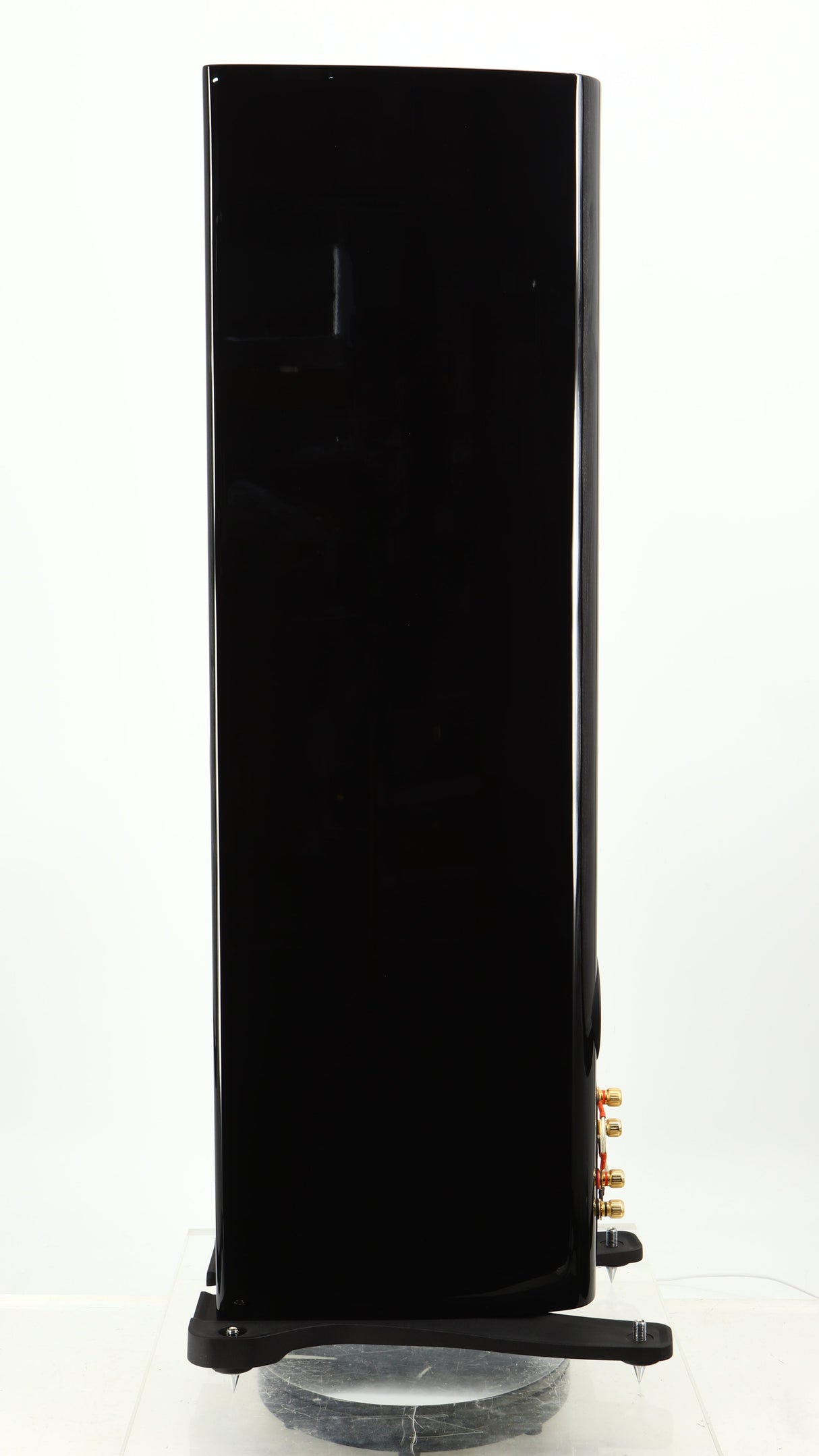 Right side view of a used Monitor Audio Gold 200 4G Floorstanding Speaker in a gloss black finish