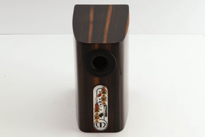Rear view of a used Monitor Audio Gold 50 Standmount Speakers in a piano ebony finish