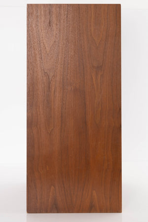 Left side view of a used Monitor Audio MA5 Series II Standmount Speakers in a Teak finish