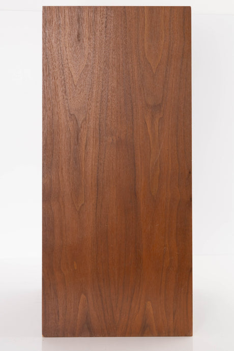 Left side view of a used Monitor Audio MA5 Series II Standmount Speakers in a Teak finish