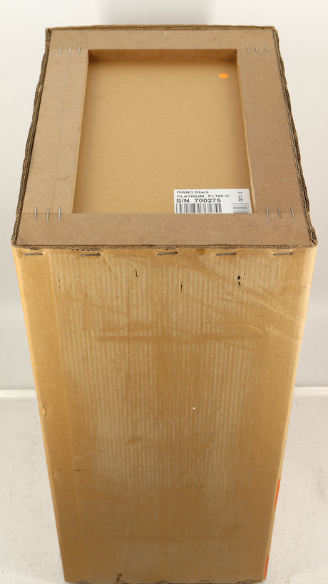 Box for used Monitor Audio Platinum PL100 III Standmount Speakers in a piano black finish