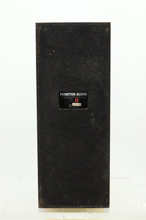 Rear view of a used Monitor Audio R352 Standmount Speakers in Black Ash finish