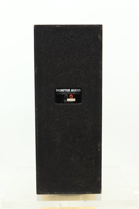 Rear view of a used Monitor Audio R352 Standmount Speakers in Black Ash finish