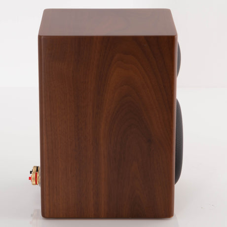 Left side view of a used Monitor Audio Radius 90 Standmount Speaker in a Rosewood finish
