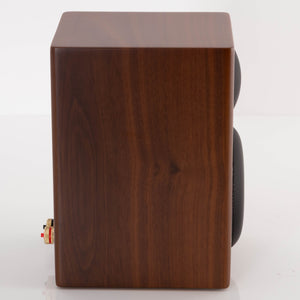 Left side view of a used Monitor Audio Radius 90 Standmount Speaker in a Rosewood finish