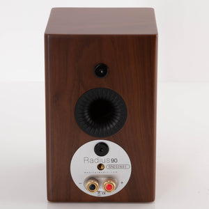 Rear view of a used Monitor Audio Radius 90 Standmount Speaker in a Rosewood finish