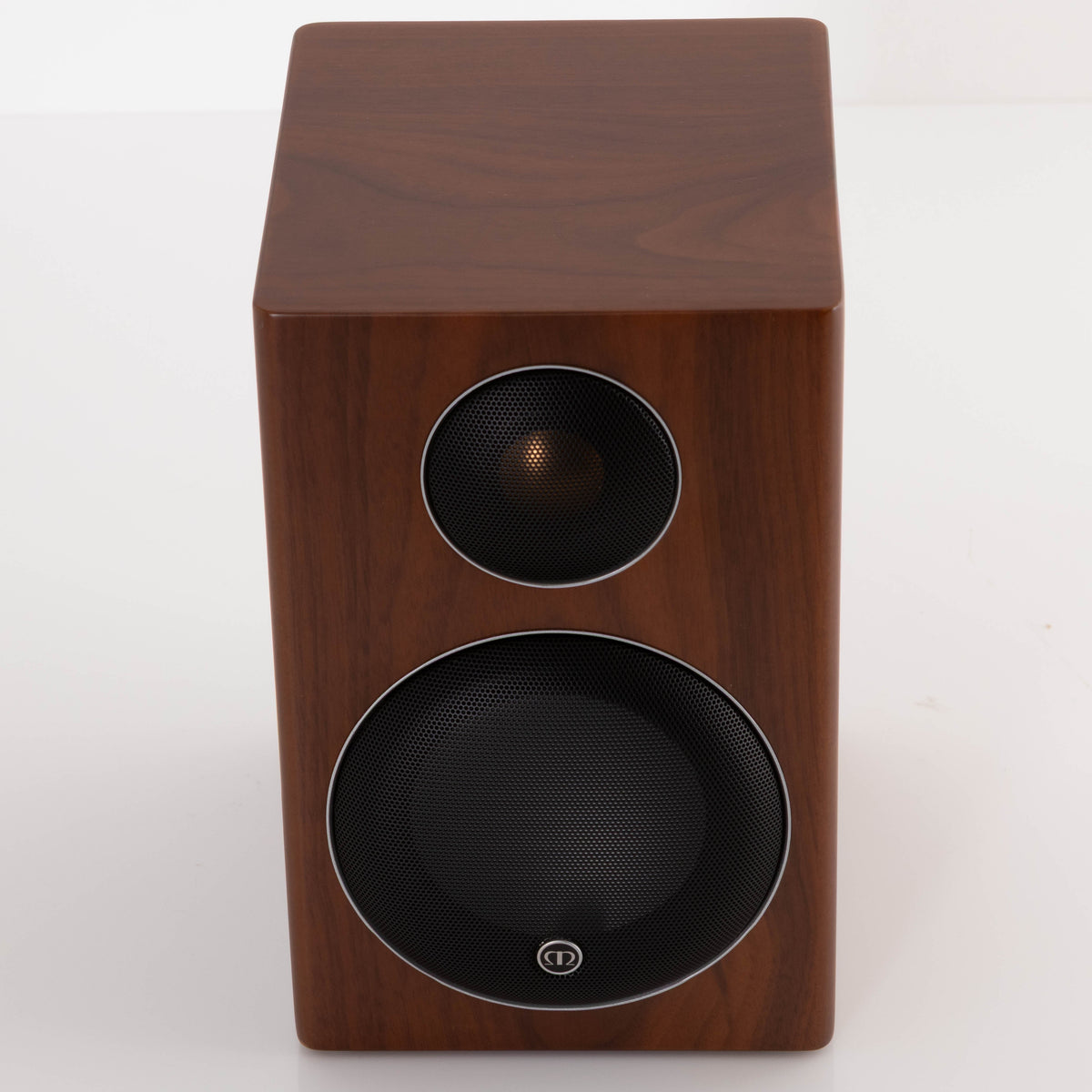 Top of a used Monitor Audio Radius 90 Standmount Speaker in a Rosewood finish