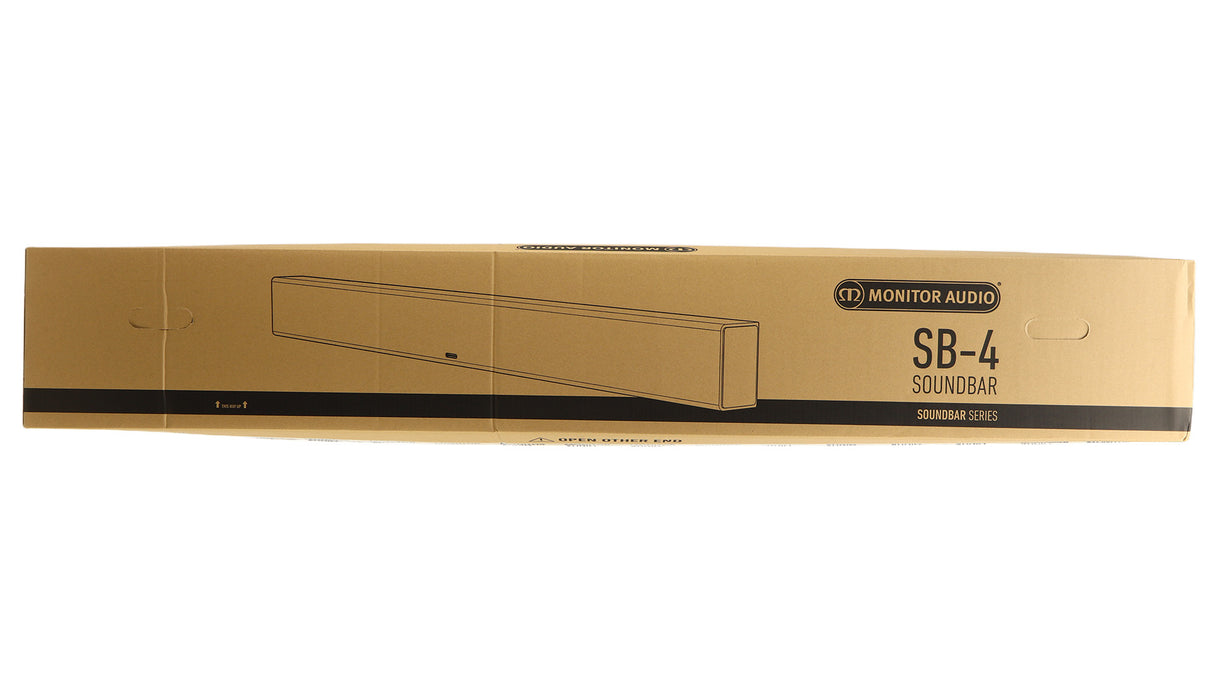 Box for a used Monitor Audio SB-4 Soundbar in a black finish