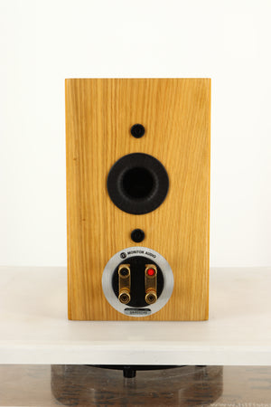 Rear view of a used Monitor Audio Silver 1 Standmount Speaker in Natural Oak finish
