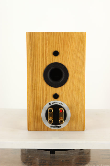 Rear view of a used Monitor Audio Silver 1 Standmount Speaker in Natural Oak finish