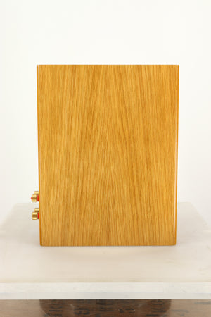 Side view of a used Monitor Audio Silver 1 Standmount Speaker in Natural Oak finish