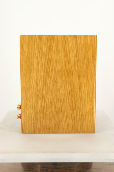 Side view of a used Monitor Audio Silver 1 Standmount Speaker in Natural Oak finish