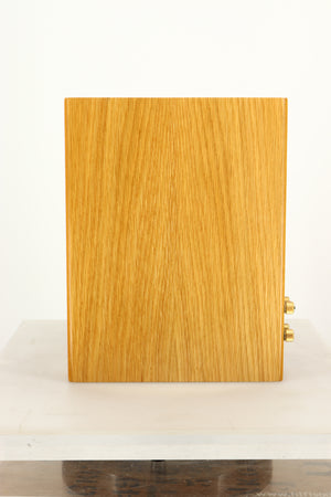 Side view of a used Monitor Audio Silver 1 Standmount Speaker in Natural Oak finish
