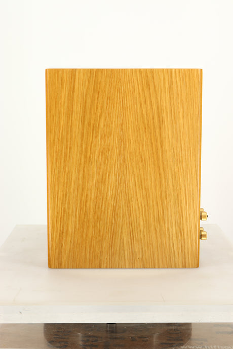Side view of a used Monitor Audio Silver 1 Standmount Speaker in Natural Oak finish