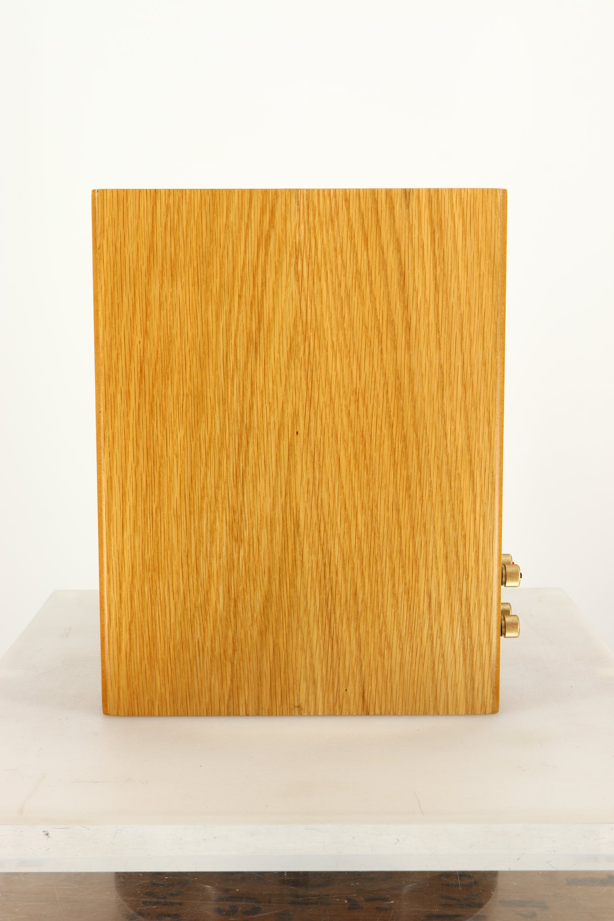 Side view of a used Monitor Audio Silver 1 Standmount Speaker in Natural Oak finish