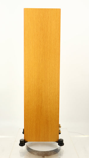 Right side view of a used Monitor Audio Silver 200 6G Floorstanding Speakers in an oak finish