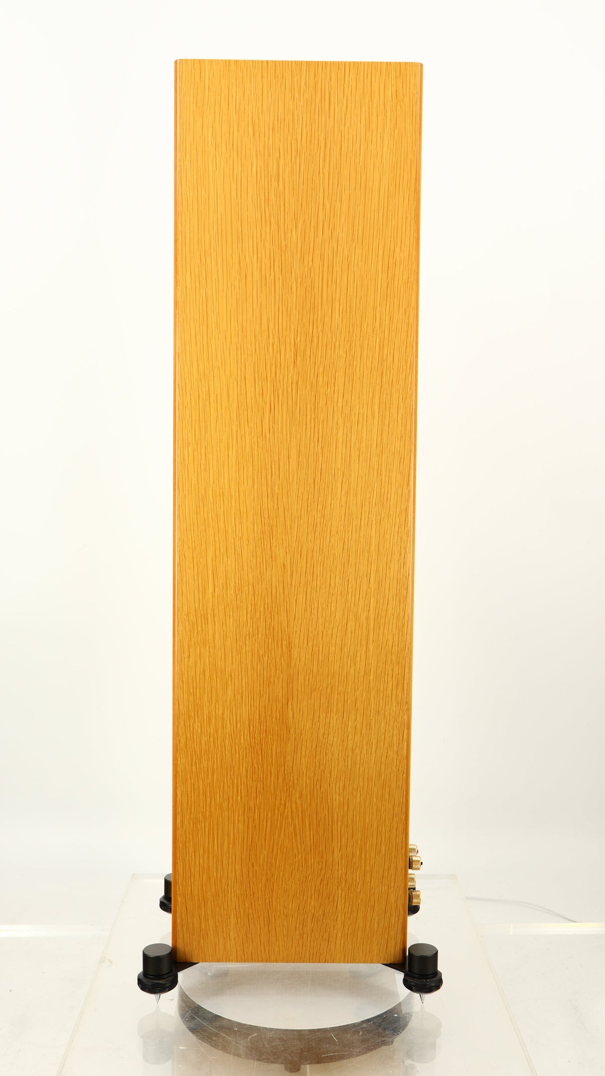 Right side view of a used Monitor Audio Silver 200 6G Floorstanding Speakers in an oak finish