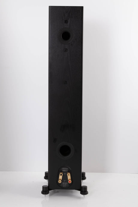 Rear view of a used Monitor Audio Silver 200 Floorstanding Speaker in Black Oak