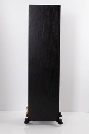 Side view of a used Monitor Audio Silver 200 Floorstanding Speaker in Black Oak