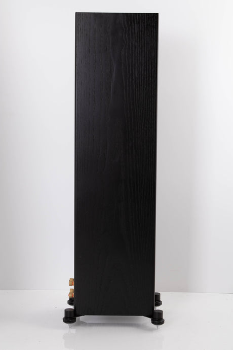 Side view of a used Monitor Audio Silver 200 Floorstanding Speaker in Black Oak