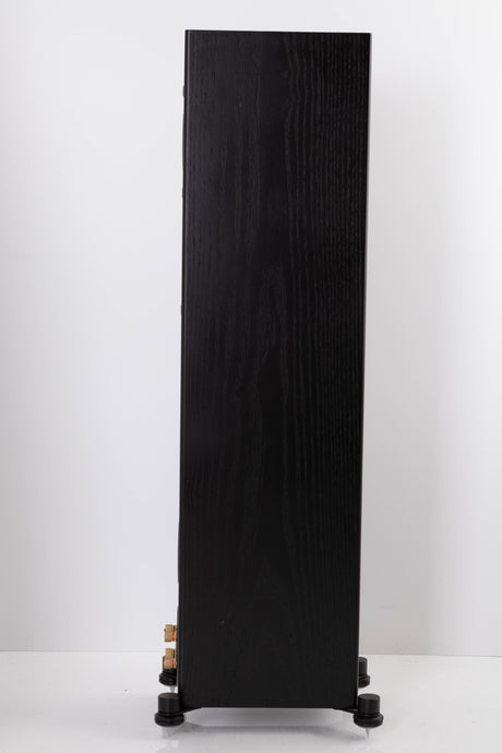 Side view of a used Monitor Audio Silver 200 Floorstanding Speaker in Black Oak