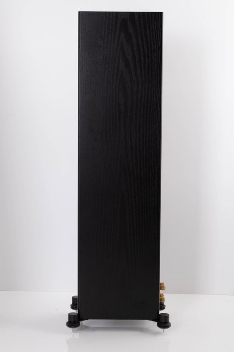Side view of a used Monitor Audio Silver 200 Floorstanding Speaker in Black Oak