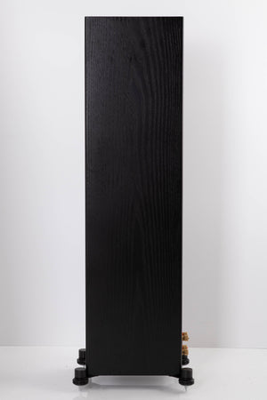 Side view of a used Monitor Audio Silver 200 Floorstanding Speaker in Black Oak