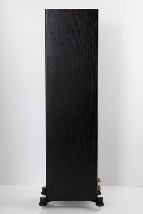 Side view of a used Monitor Audio Silver 200 Floorstanding Speaker in Black Oak