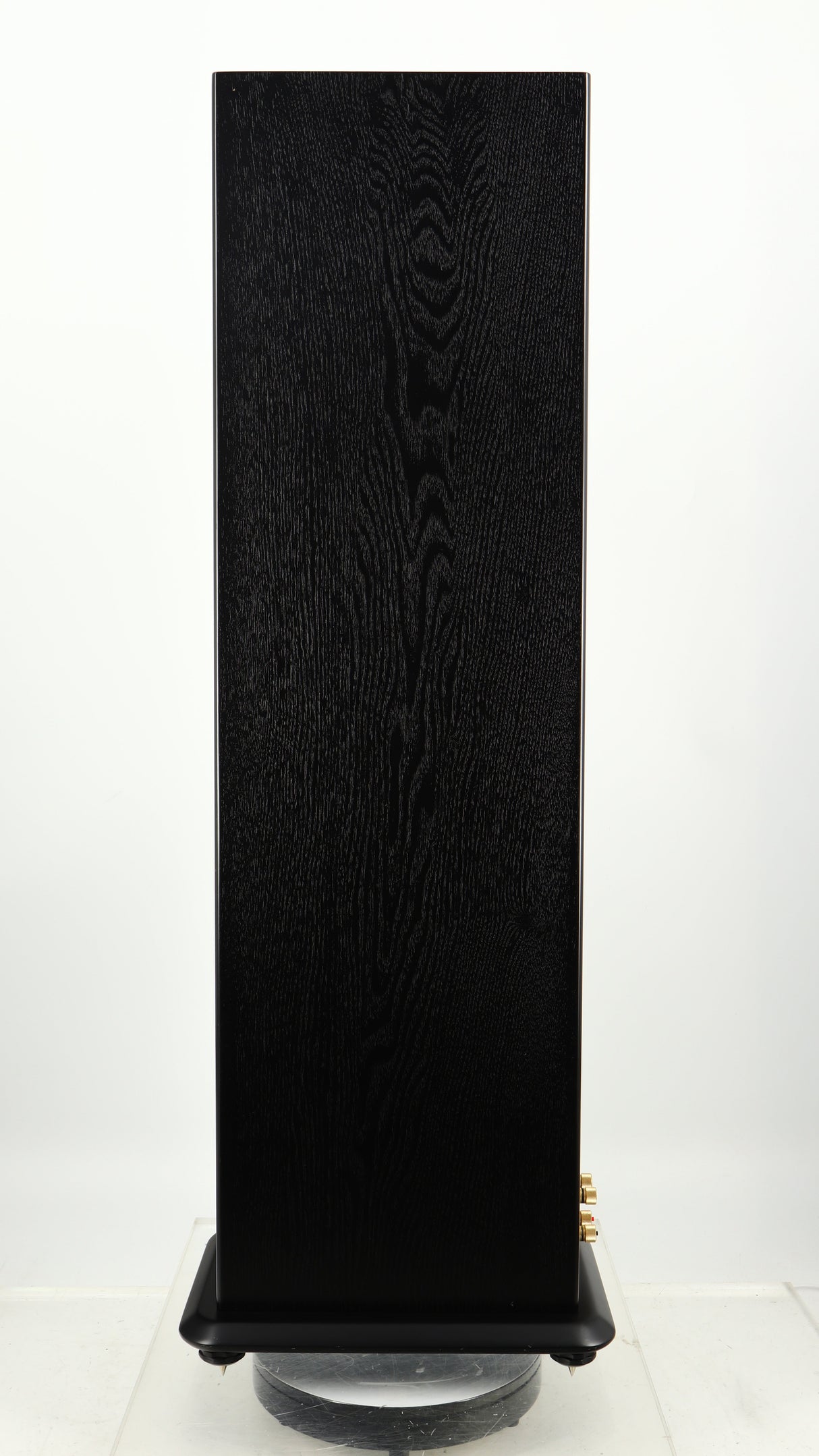 Right side view of a used Monitor Audio Silver 8 Floorstanding Speaker in a black oak finish