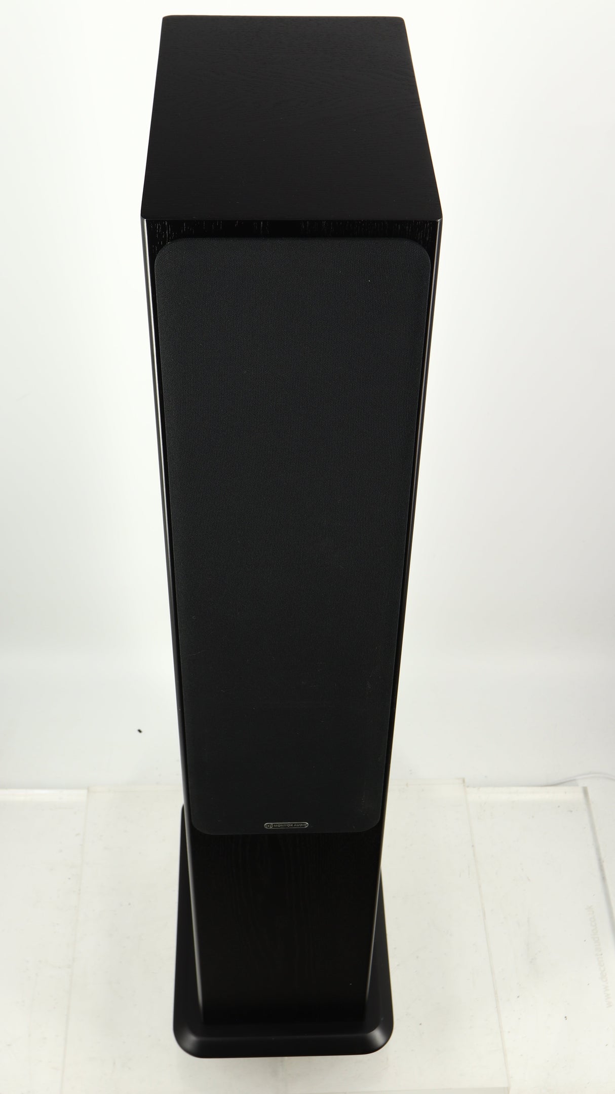 Top of a used Monitor Audio Silver 8 Floorstanding Speaker in a black oak finish