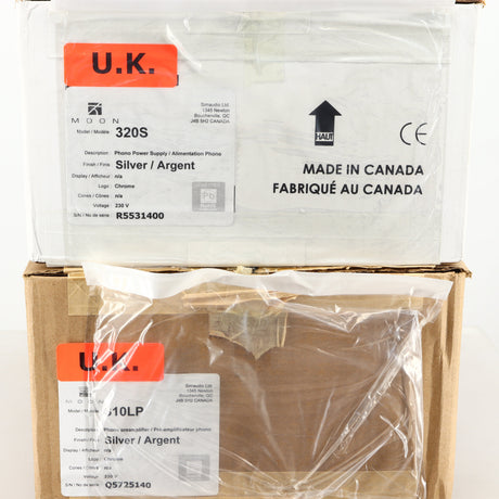Boxes for a used Moon 310LP Phonostage W/ 320S Power Supply